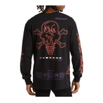Icecream Mens Follow The Numbers Long Sleeve Knit Crew Neck T-Shirt 6300-001 Black