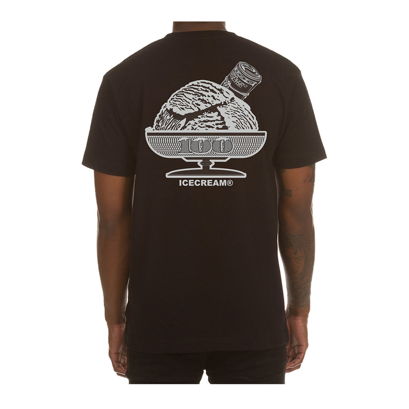 Icecream Mens Roll Crew Neck T-Shirt 1206-001 Black