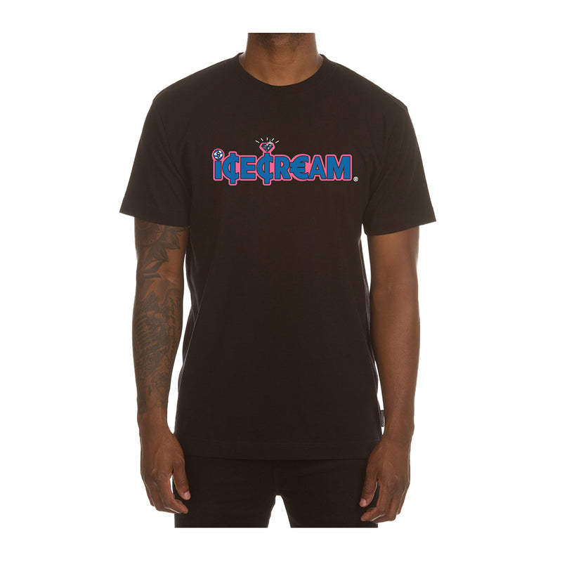 Icecream Mens Word Crew Neck T-Shirt 1209-001 Black