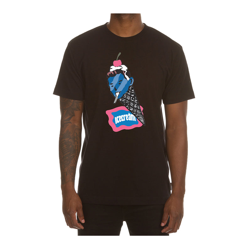Icecream Mens Coneman Crew Neck T-Shirt 1210-001 Black