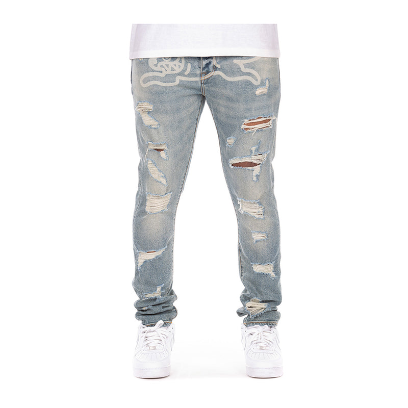 Icecream Mens Running Dog Skinny Fit Jeans 2100-294 Sorbet