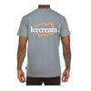 Icecream Mens Logo Print Crew Neck T-Shirt 441-2202-281 Quarry