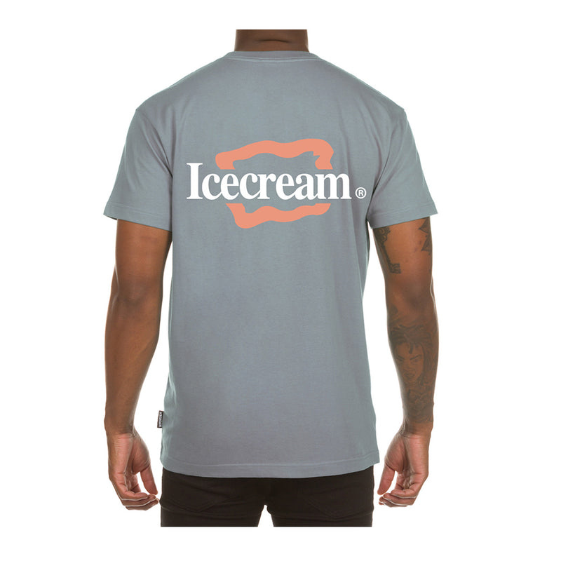 Icecream Mens Logo Print Crew Neck T-Shirt 2202-281 Quarry