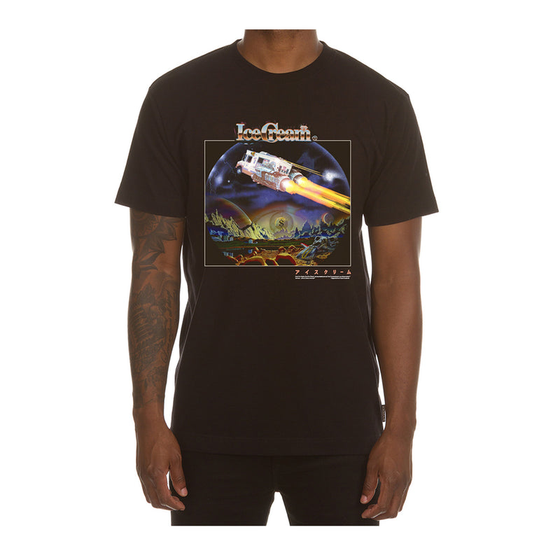 Icecream Mens Star Cones Crew Neck T-Shirt 2204-001 Black