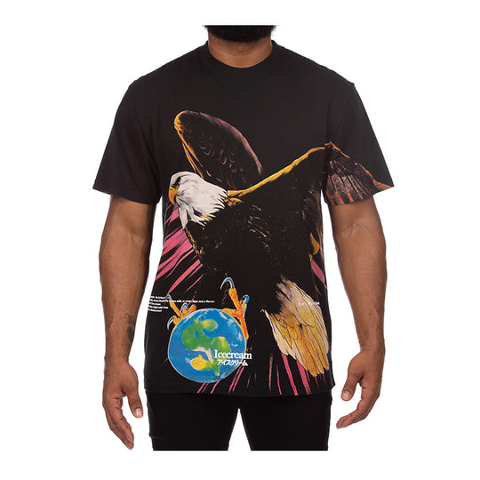 Icecream Mens Fear Of a Rich Planet Crew Neck T-Shirt 2304-299 Stretch Limo