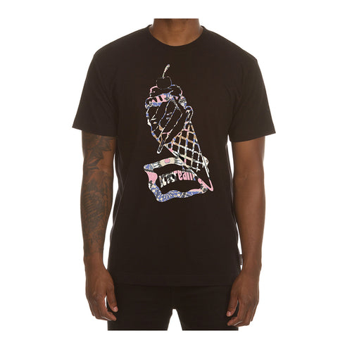 Icecream Mens Cone Man Crew Neck T-Shirt 441-3201-001 Black