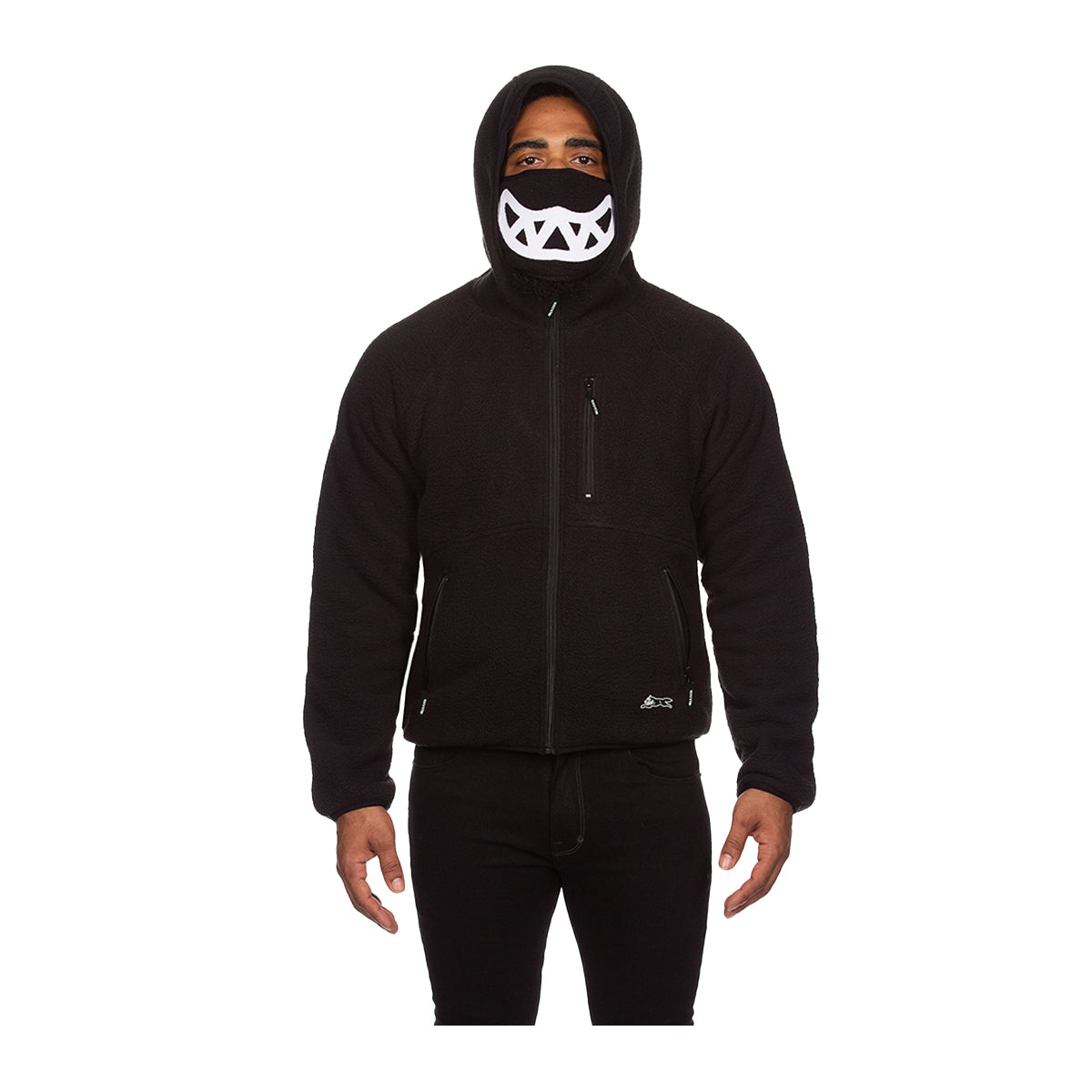 Icecream Mens Grin Zip Front Hoodie 9400-001 Black | Premium