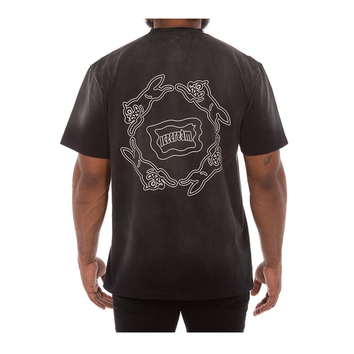 Icecream Mens Landslide Knit Oversized Crew Neck T-Shirt 1303-001 Black
