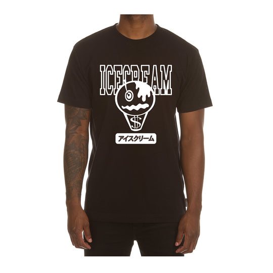 Icecream Mens Splat Crew Neck T-Shirt 3200-001 Black
