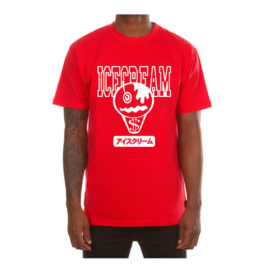 Icecream Mens Splat Crew Neck T-Shirt 3200-601 Haute Red