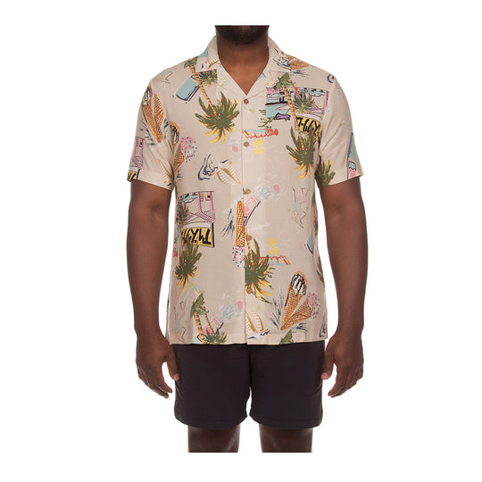 Icecream Mens Diner Woven Button Front Shirt 3603-250 Hawaiian