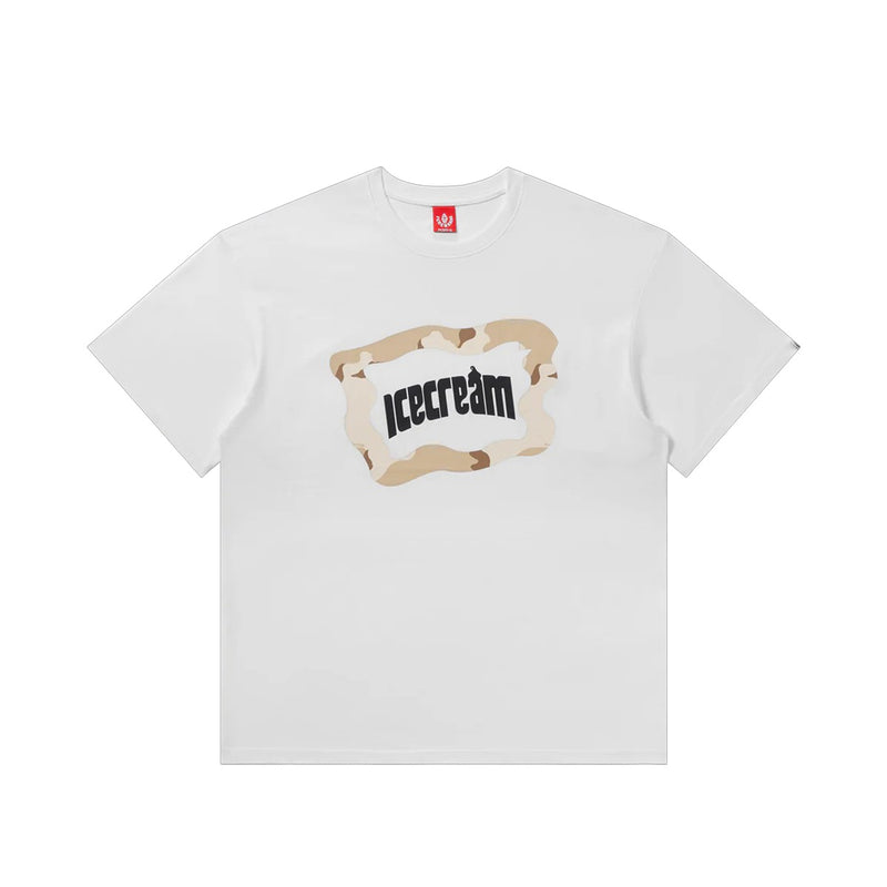 Icecream Mens Taupe Crew Neck T-Shirt 461-2200-100 White