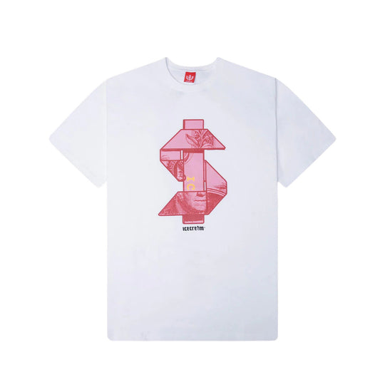 Icecream Mens Origami Crew Neck T-Shirt 461-2208-100 White