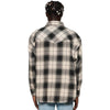 Purple Brand Mens Wordmark Plaid Western Button Front Shirt P348-PFBR224 Brown