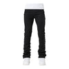 Guapi Mens Monogram Velour Denim Jeans 462 Black