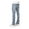 Guapi Mens Embellished Denim Jeans 622 Steel Blue