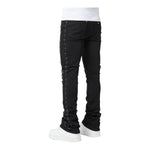 Guapi Mens Crosses Embellished Denim Jeans 465 Black