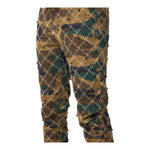 Guapi Mens Embellished Denim Jeans 401 Camo