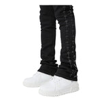 Guapi Mens Crosses Embellished Denim Jeans 465 Black