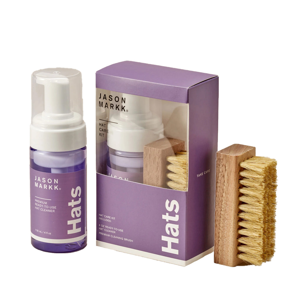 Jason Markk Hat Care Kit,4 Oz Ready to use Hat Cleaner,Premium Cleaning Brush