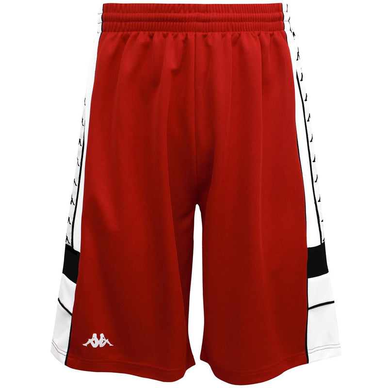 Kappa Mens 222 Banda ARAWA Bermuda Shorts 303WBR0-973 White-RED-Black 3XL