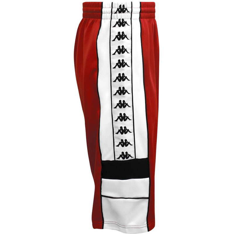 Kappa Mens 222 Banda ARAWA Bermuda Shorts 303WBR0-973 White-RED-Black 3XL