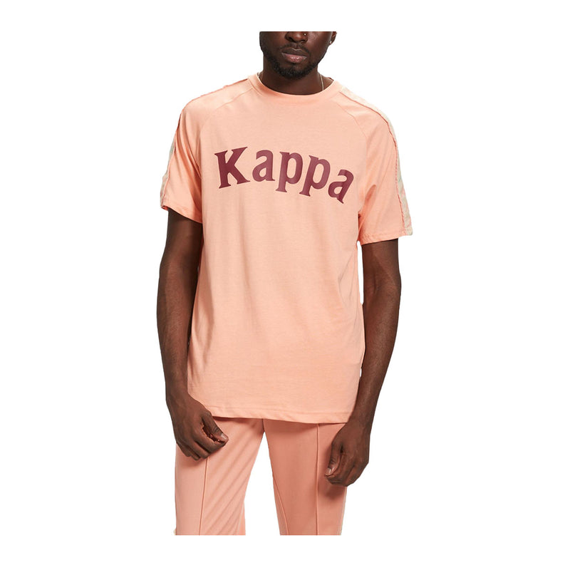Kappa Mens 222 Banda Deto T-Shirts 3113L5W-A10 Pink Coral-Beige Lt-Green LT
