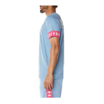 Kappa Mens 222 Banda Niji 2 T-Shirt 321E7EW-A05 Blue Dusk-Fuchsia Pink-White Antique