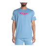 Kappa Mens Authentic Paroo T-Shirt 34155EW-E1X Blue Dusk-White Antique-Fuchsia Pink