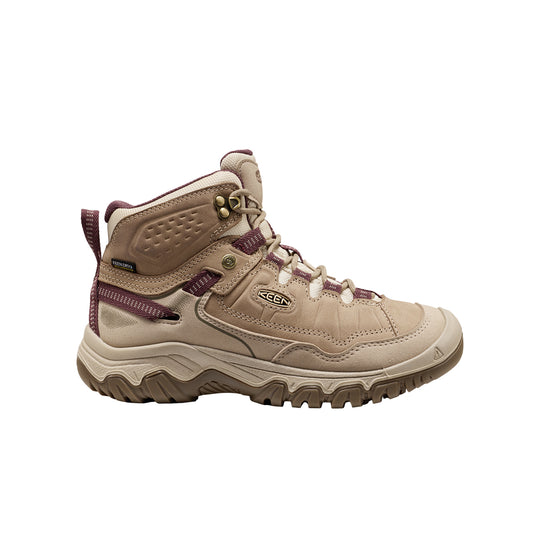 Keen Womens Targhee Iv Mid Wp Hiking Boots 1033305-201 Plaza Taupe/Huckleberry
