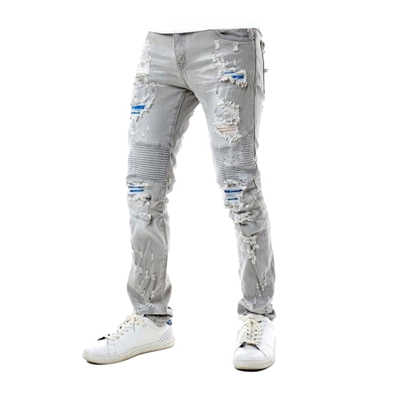 Kindred Mens Premium Denim Skinny Fit Jeans KD2014 Ice Grey