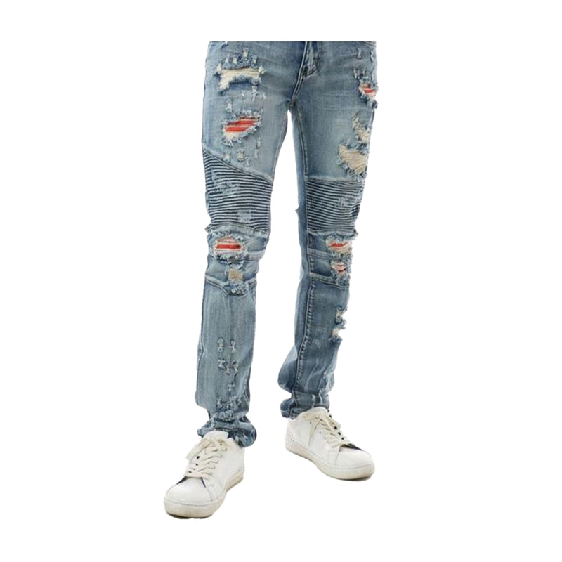 Kindred Mens Premium Denim Skinny Fit Jeans KD2014 Md Indigo