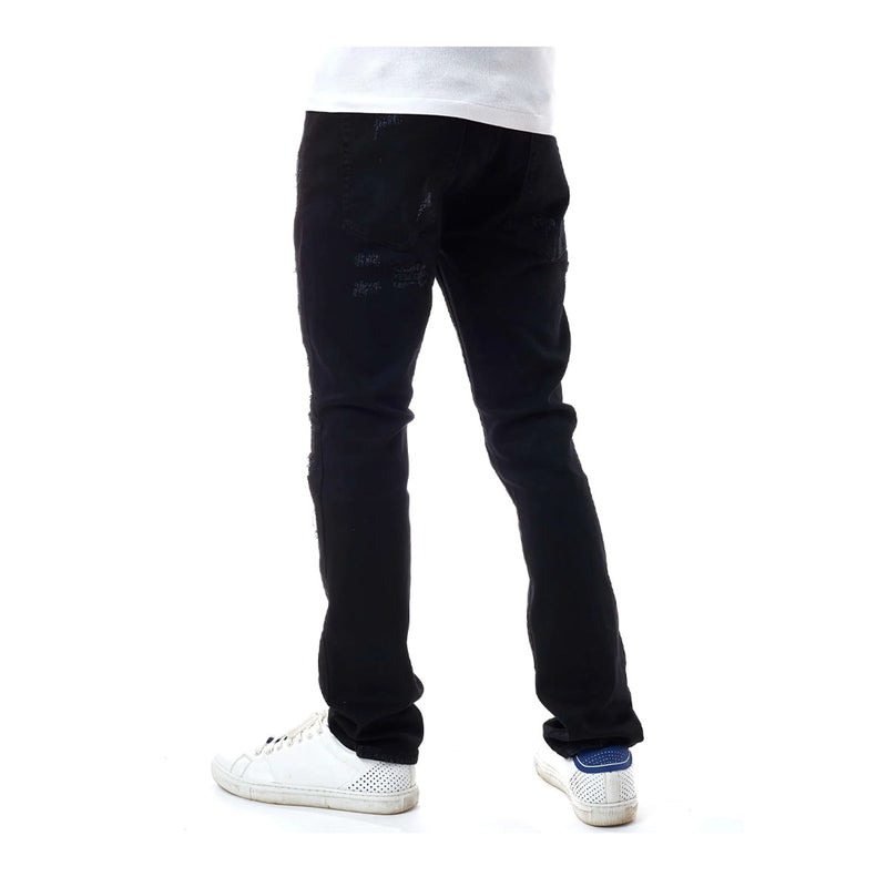 Kindred Mens Premium Denim Skinny Fit Jeans KD2019 Jet Black