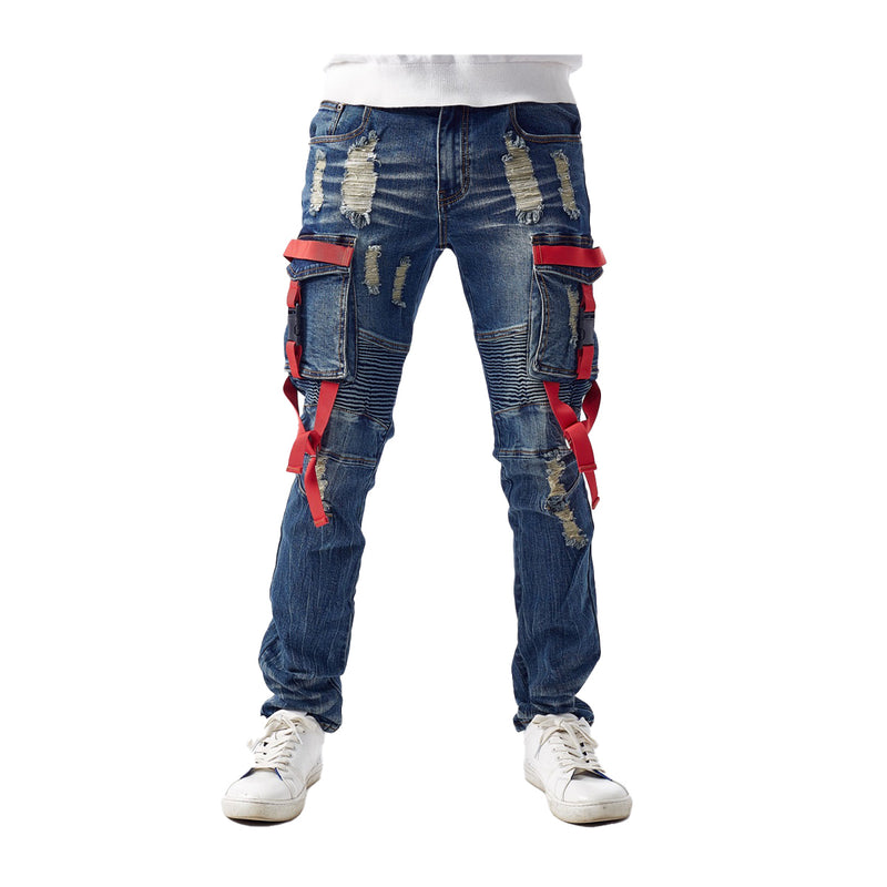 Kindred Mens Premium Denim Skinny Fit Jeans KD2021 Md Indigo