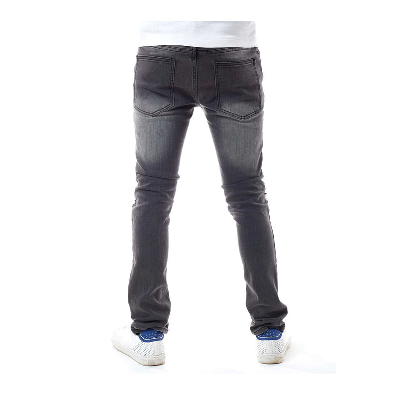 Kindred Mens Premium Denim Skinny Fit Jeans KD2022 Dk Grey