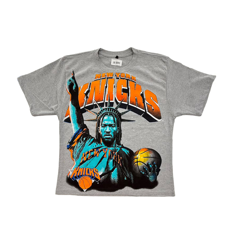Kiy Studios Mens Liberty Brunson Crew Neck T-Shirt Grey