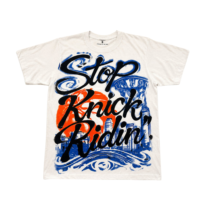 Kiy Studios Mens Stop Knick Ridin Crew Neck T-Shirt White