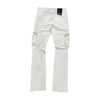 Krome Mens Fashion Stacked Jeans KR3002-WHT White