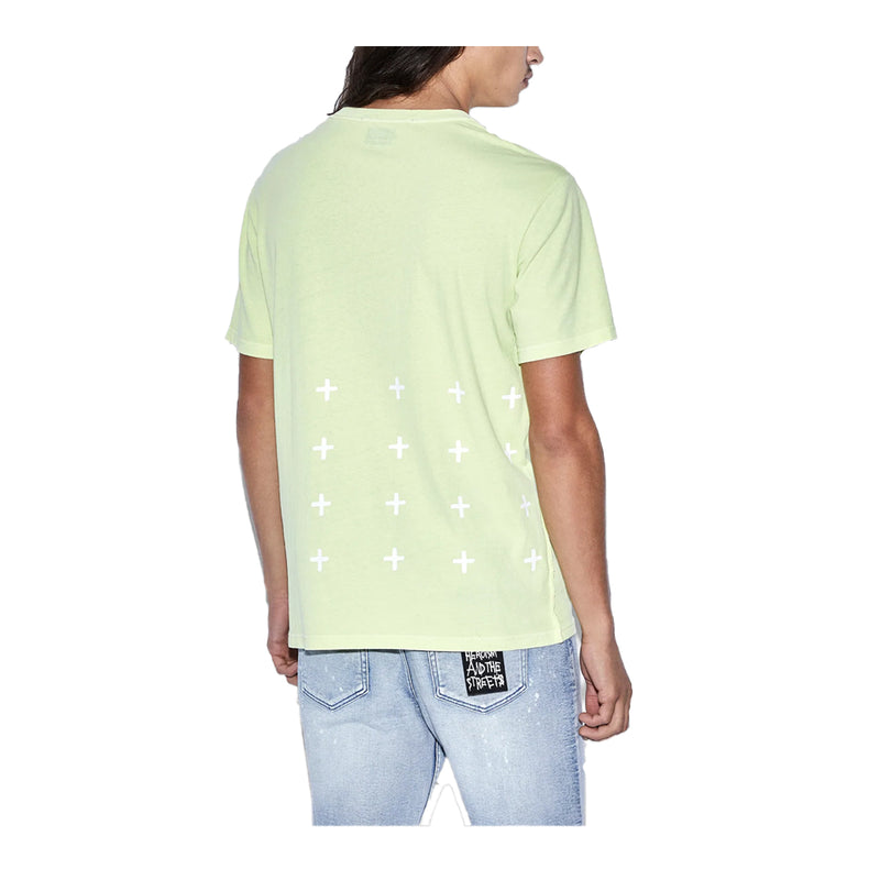 Ksubi Mens Ticket Kash Acid Crew Neck T-Shirt MPF22TE050-030 Green