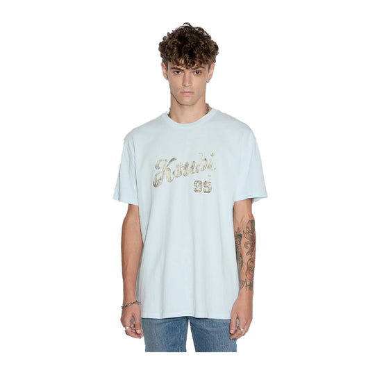 Ksubi Mens Clubhouse Biggie Crew Neck T-Shirt MPF24TE017-040 Shallows Blue