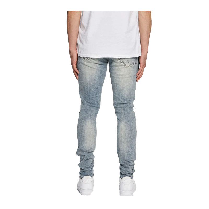 Kuwalla Mens Destroyed Denim Skinny Fit Jeans KUL-K5 Blue Grey