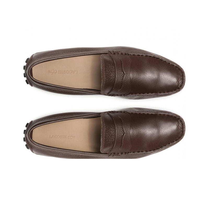 Lacoste Mens Concours Driving Style Loafers 35CAM0118-11I Brown/Black- Premium Lounge NY
