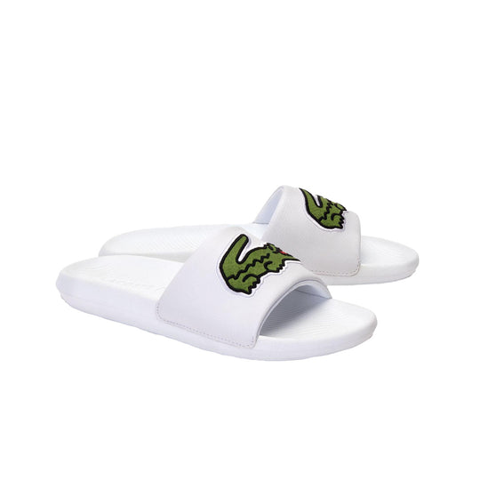 Lacoste Mens Croco 319 4 CMA Slides 38CMA0073-082 White/Green