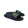 Lacoste Mens Croco Synthetic and PU Slides 39CMA0062-2S3 Navy/Green