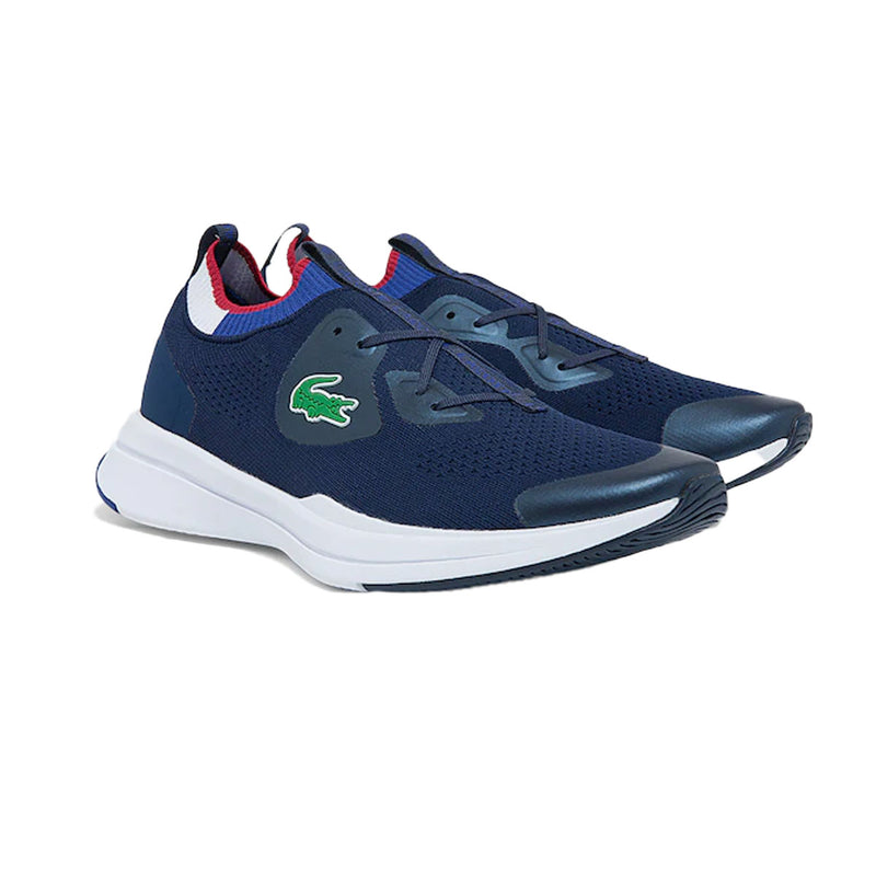 Lacoste Mens Spin Knit Textile Trainers Running Sneakers 42SMA0075-092 Navy/White