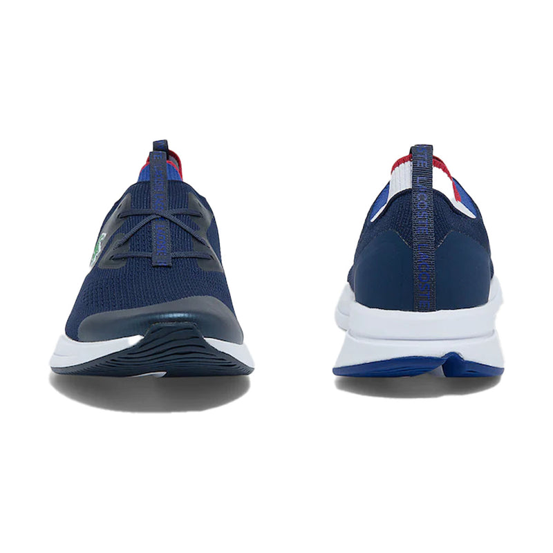 Lacoste Mens Spin Knit Textile Trainers Running Sneakers 42SMA0075-092 Navy/White