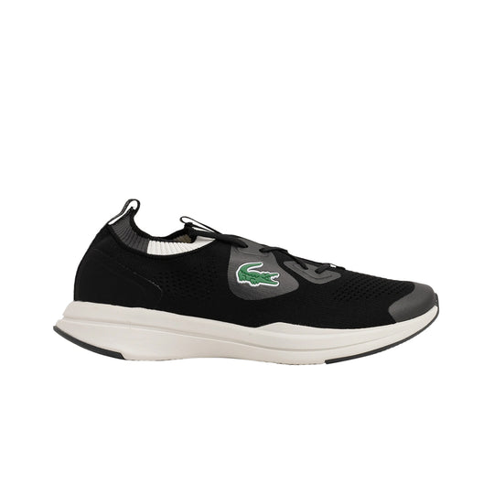 Lacoste Mens Spin Knit Textile Trainers Running Sneakers 42SMA0075-454 Black/Off White