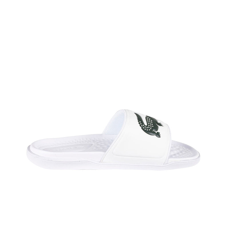 Lacoste Mens Croco Dualiste Logo Strap Slides 43CMA0020-1R5 White/Green