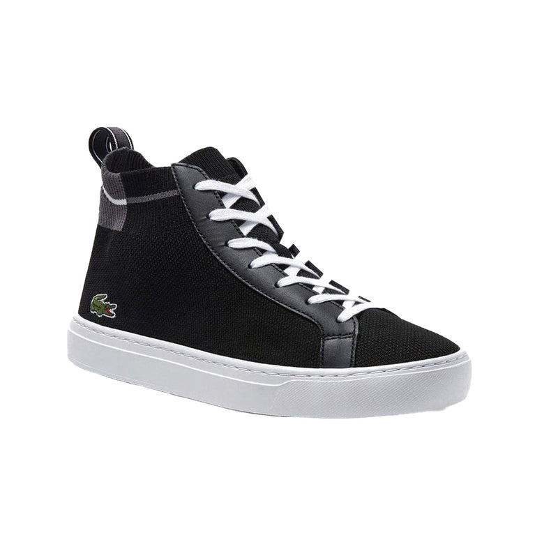 Lacoste Mens LA Piquee Mid Sneakers 43CMA0042-237 Black/Grey