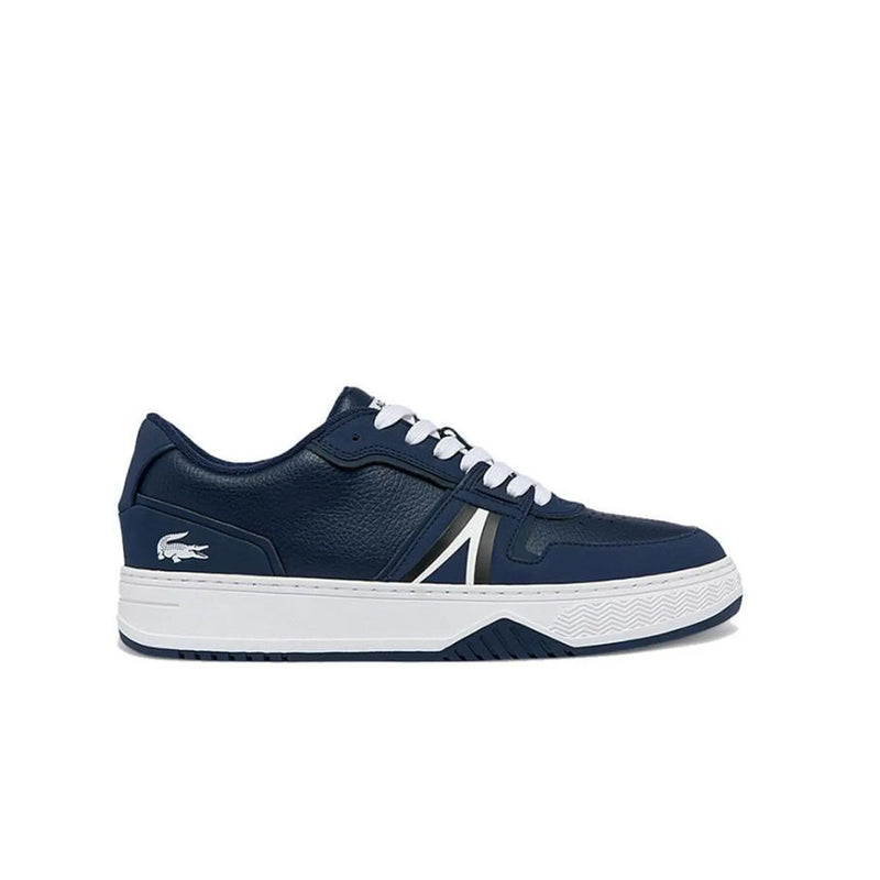 Lacoste Mens L001 Leather Color-Pop Casual Sneakers 43SMA0075-092 Navy/White